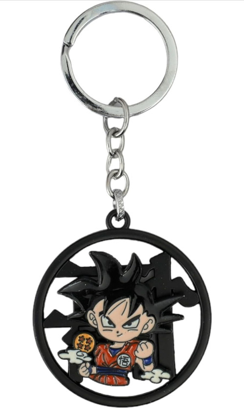 HappierYou Dragon Ball Z Goku Revolving/Spinning Keychain | Goku Rotating Metal Keychain Key Chain