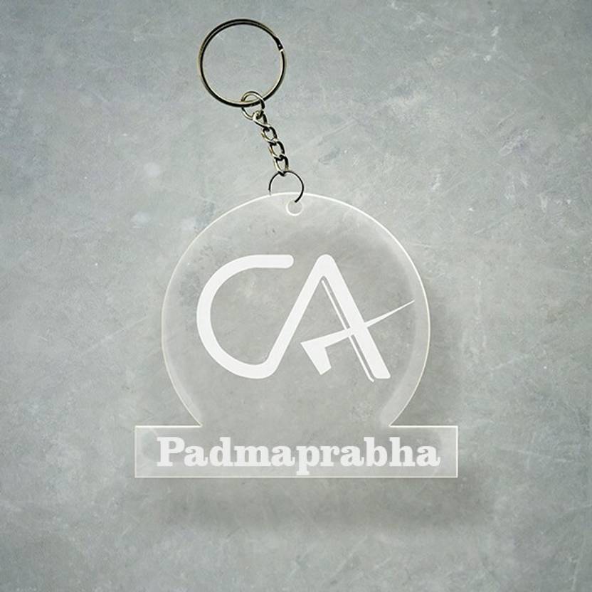 SY Gifts Chartered Accountant CA Design With Padmaprabha Name Key Chain