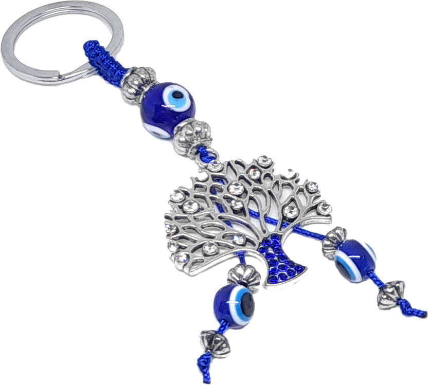 HiyaaV HiyaaV Turkish Evil Eye Tree Of Life Metal Keychain For Bike Car Men Women Protective Key Chain - Flipkart Deal