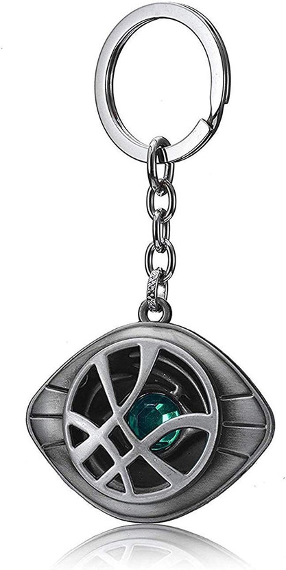 Rozti Avengers Dr Strange Eye Green Stone Key Chain & Key Ring for Bike & Car Key Chain