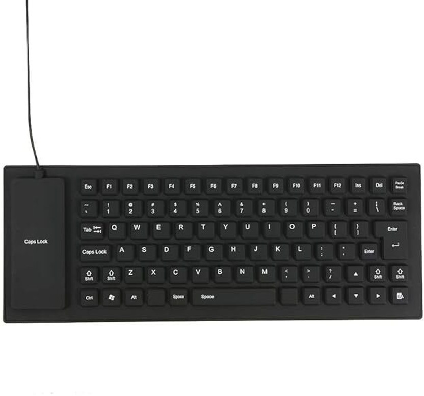 Kinzilla Kinzilla Foldable USB Keyboard for Laptop PC Dust proof and Waterproof Flexible Keyboard KEYBOARD Keyboard Skin(Multicolor) - Flipkart Deal