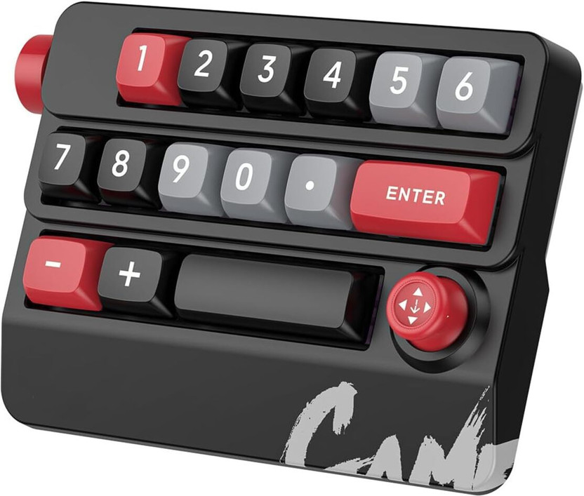 KT Mart Wired USB-C Connection Numeric Keypad Red Axis Programmable Hot Swap Compatible Joystick Compatible with Windows PC, Numeric Keypad Mechanical Buttons Gaming Keyboard Skin(Multicolor)