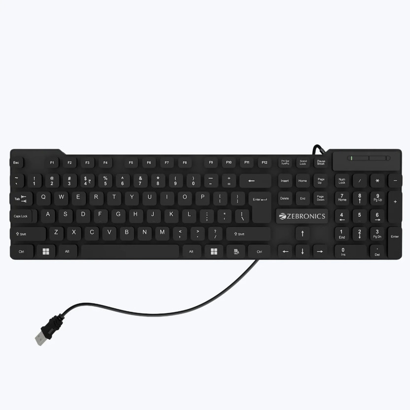 ZEBRONICS ZEBRONICS K-03 Wired USB Standard Desktop Keyboard Compatible with Laptop, Desktop, Mac(Black) - Flipkart Deal