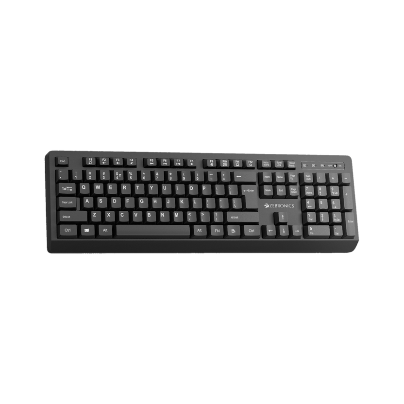 ZEBRONICS Zeb-Companion 116-K Wireless Standard Desktop Keyboard Compatible with Desktop, Laptop(Black)