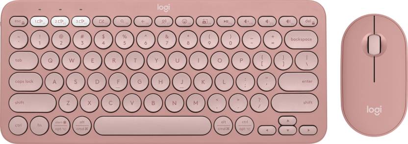 Logitech Pebble 2 Combo Bluetooth Standard Laptop Keyboard Compatible Desktop, Laptop, Mac Quiet & Portable, Logi Bolt, Easy-Switch Windows/macOS/iPad