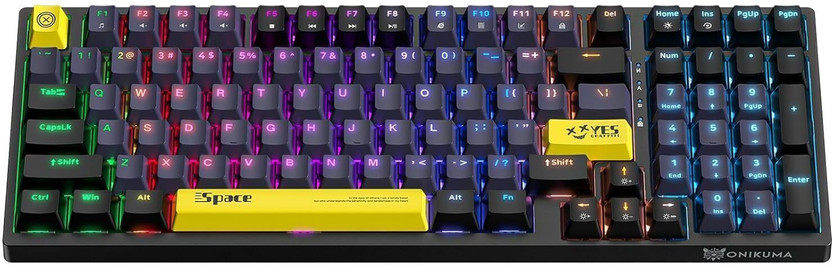 Onikuma G38 Wired USB Handheld Gaming Keyboard Compatible with Desktop, Laptop, Mac(Black)