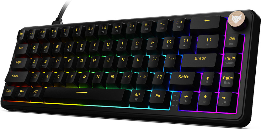 EVOFOX Ronin HS65 Hall Effect, Snap Key, 8000Hz Polling, Adjustable Actuation Wired USB Tenkeyless Gaming Keyboard Compatible with Desktop, Laptop, Mac(Black)