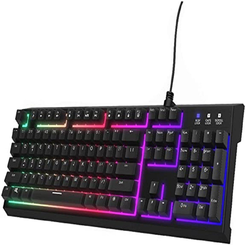 ASTRUM Backlit Wired Mechanical Gaming Keyboard - KM350 Wired USB Standard Gaming Keyboard Compatible with Desktop, Laptop, Mac , with gaming mode ,stand support,multimedia_keys,Astrum KM350(Black)