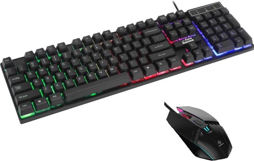 RPM Euro Games Gaming Keyboard and Mouse Combo Keyboard With 7
