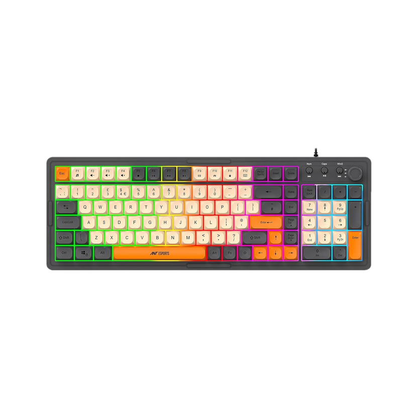 Ant Esports MK800 Pro Mechanical Wired USB Standard Gaming Keyboard Compatible with Desktop, Laptop(Grey ,Beige ,Orange)
