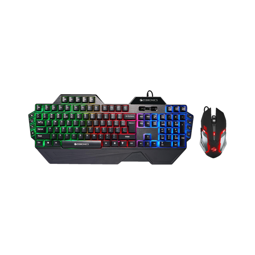 ZEBRONICS Zeb-Optimus (Zeb-KMC 2) Wired USB Standard Gaming Keyboard Compatible with Desktop, Laptop, Mac(Black)