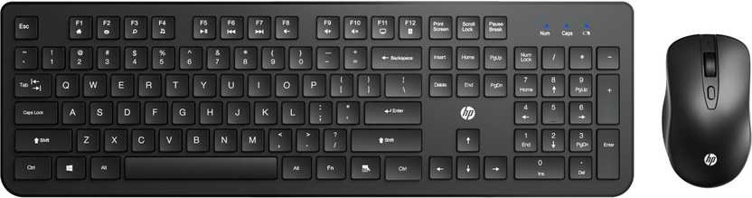 HP KM290 Wireless Mouse and Keyboard Combo Wireless Standard Laptop Keyboard Compatible with Laptop(Black)
