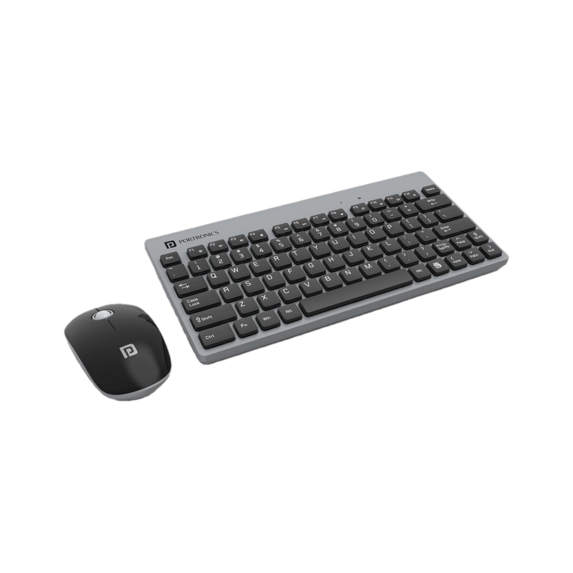 Portronics Portronics POR 374 Key2 Combo with 2.4 GHz USB Receiver,Silent Keystrokes,1200 DPI Optical Wireless Laptop-size Laptop Keyboard Compatible with Desktop, Laptop, Mac with 1200 DPI Optical Mouse, 2.4GHz USB Receiver, Silent Keystrokes, Compact Mini Size, Multimedia Keys(Grey) - Flipkart Deal