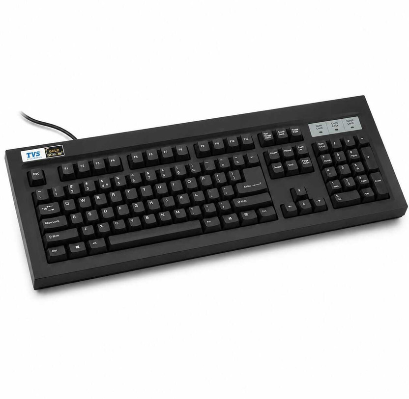 TVS ELECTRONICS LIMITED TVSE Gold Prime Wired USB Standard Multi-device Keyboard Compatible with Desktop, Laptop(Black)