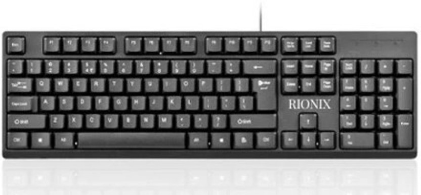 rionix Ritro Gaming Key Wired USB Standard Laptop Keyboard Compatible with Desktop, Laptop, Tablet(Black)