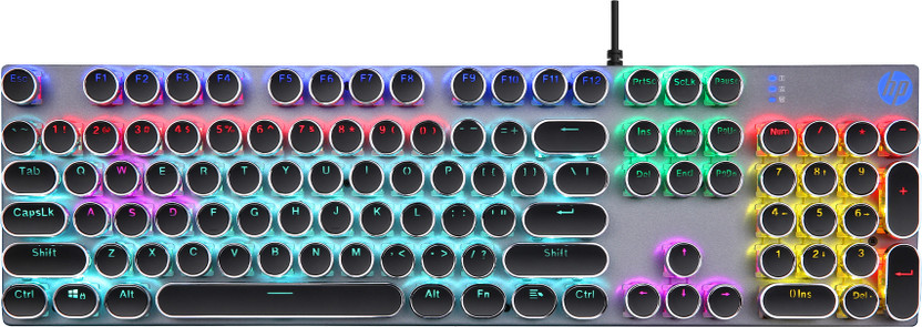 HP GK400Y Mechanical Wired USB Standard Gaming Keyboard Compatible with Desktop, Laptop, Mac Easy to Use,Plug and Play,Quick, Comfy Durable body(Black)