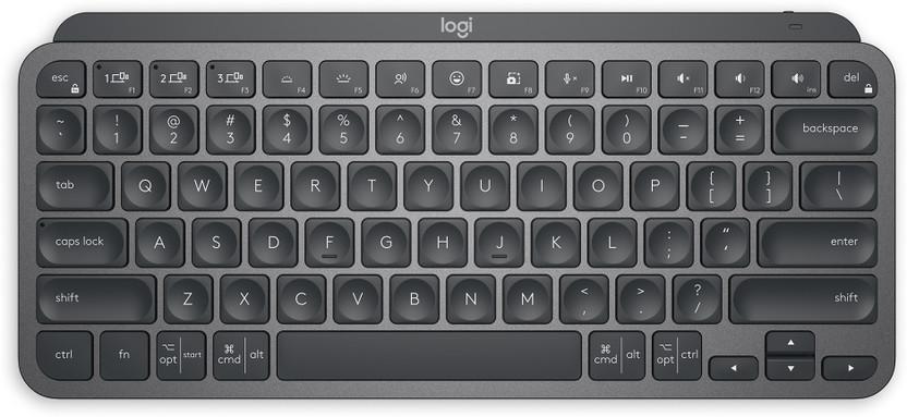 Logitech MX Keys Mini, Compact, Bluetooth, Backlit, USB-C, Metal Build Wireless Standard Laptop Keyboard Compatible with Desktop, Laptop, Mac with Multi-Device Bluetooth, Backlit LED Illumination(Black, Light Grey)