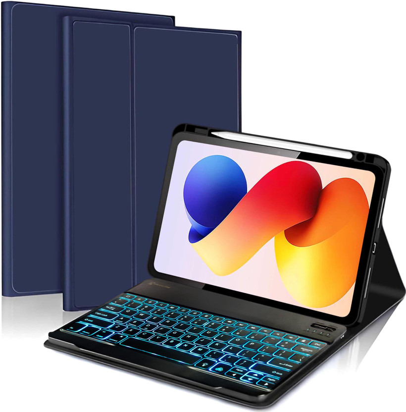 Proelite Proelite Keyboard case for Tablet Redmi Pad 2 Pro 12.1 inch, Built-in 7-Colors Backlit Bluetooth Standard Tablet Keyboard Compatible with Tablet(Dark Blue) - Flipkart Deal