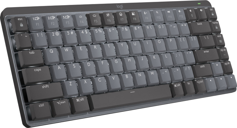 Logitech MX Keys Mini Mechanical Wireless Standard Multi-device Keyboard Compatible with Desktop, Laptop, Mac Easy to Use,Plug and Play,Quick, Comfy Durable body(Black, Grey)