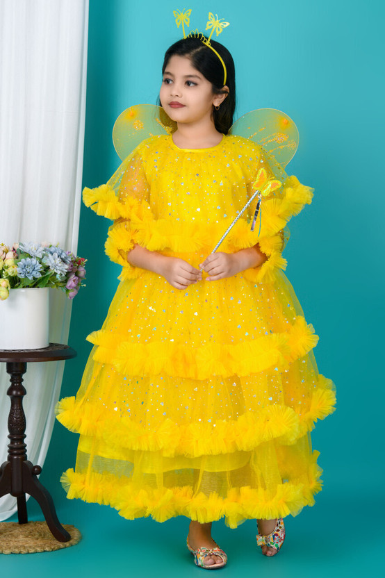 GAFFAR STORES Fairy Dress Kids Costume Wear