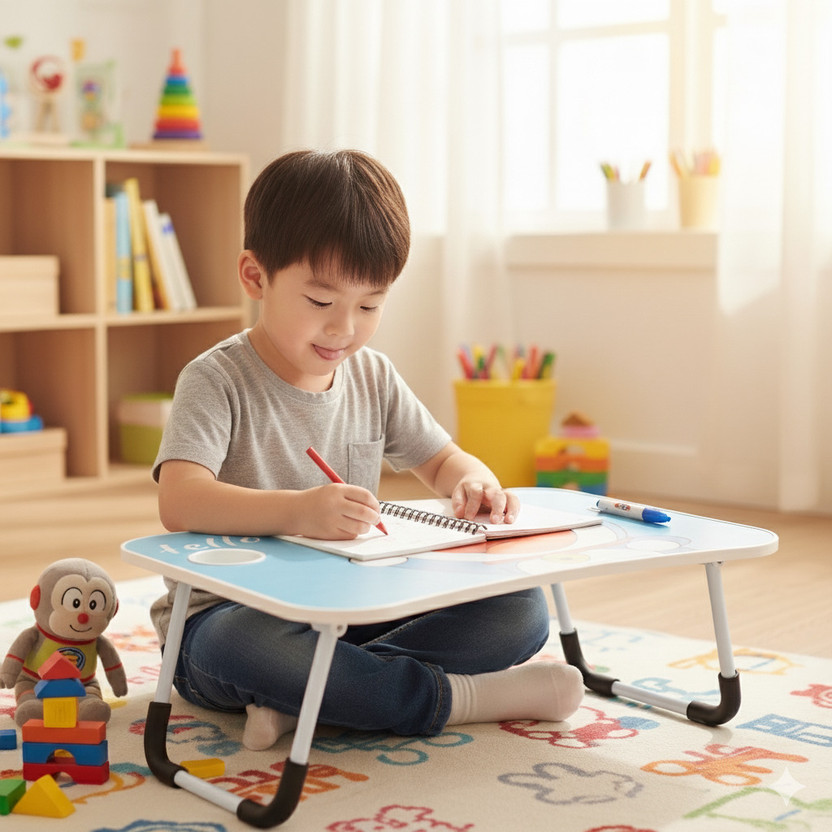 Kiara Kiara Quality First Kids study and activity foldable and movable wood portable laptop table Wood Portable Laptop Table(Finish Color - Aqua Blue, Pre Assembled) - Flipkart Deal