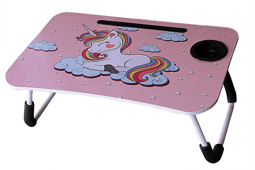 Pashva Pashva Enterprise UNICORN TABLE Wood Portable Laptop Table(Finish Color - PINK, Pre Assembled) - Flipkart Deal