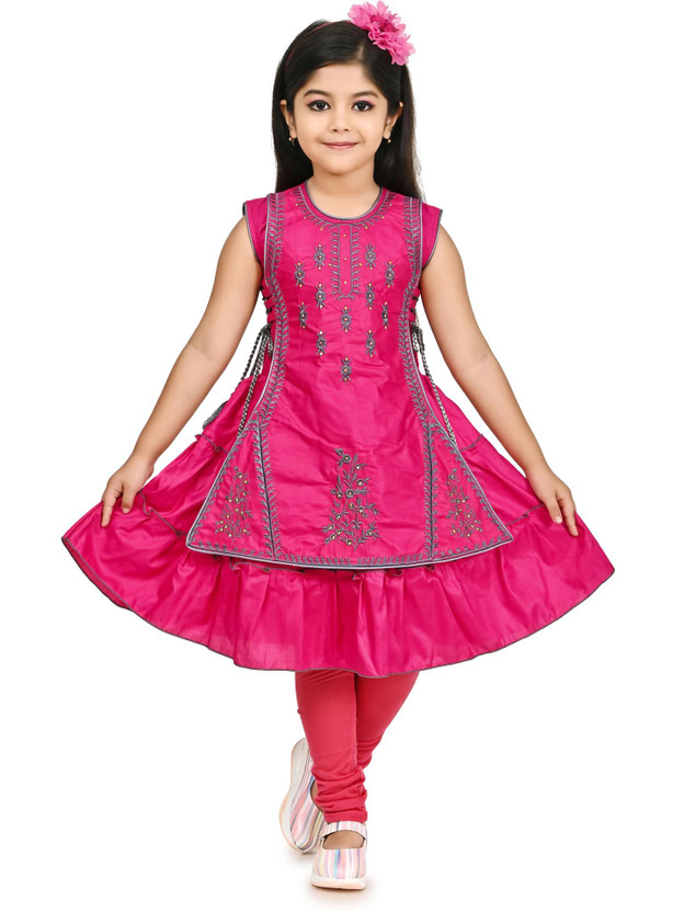 afrin afrin fashion Girls Party(Festive) Dress Legging(RANI) - Flipkart Deal