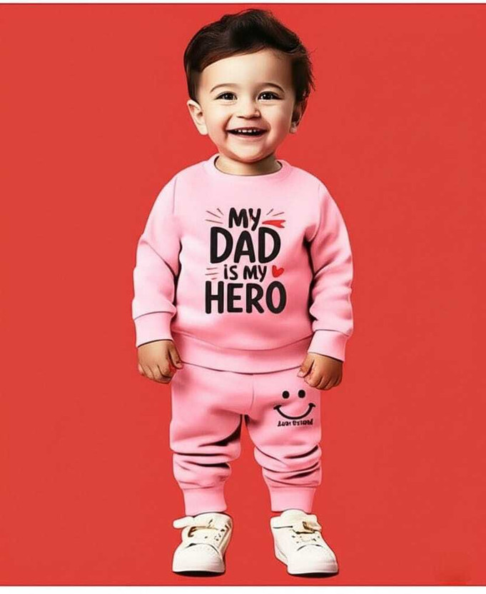 JIM Trend Baby Boys & Baby Girls Casual Sweatshirt Sweatpant(pink)