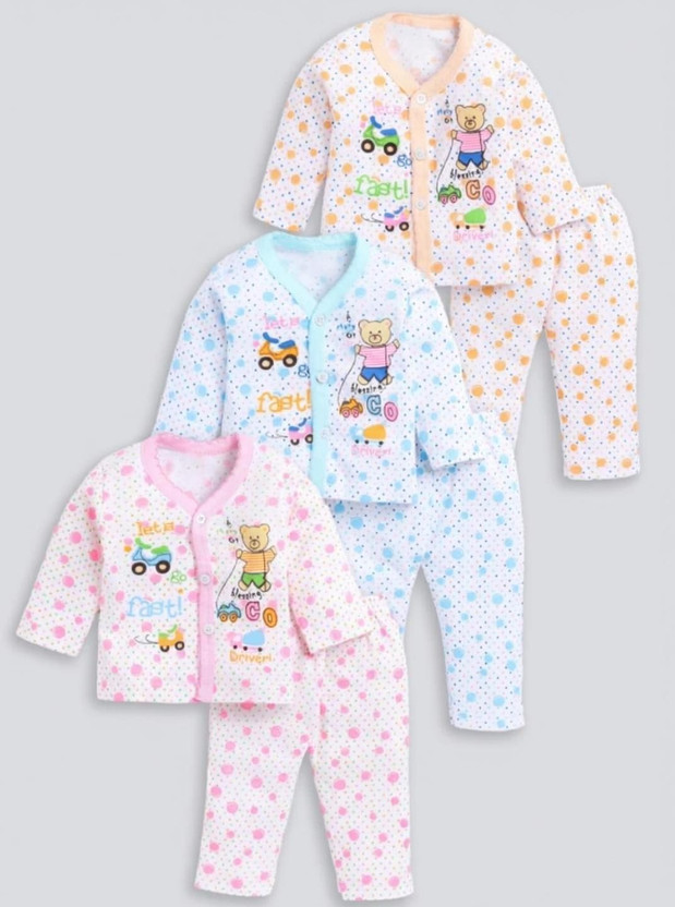 SHINING4 SHINING4 Baby Boys & Baby Girls Casual T-shirt Pyjama(Multicolor) - Flipkart Deal