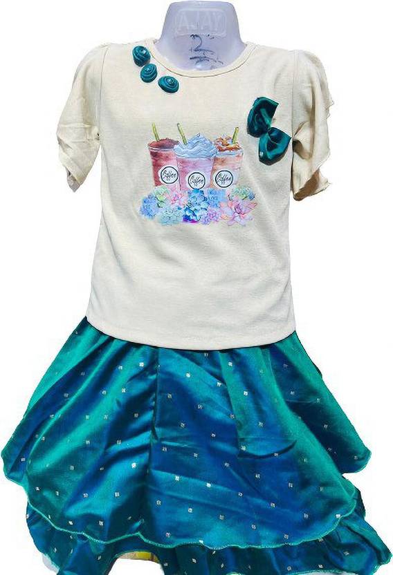 Mallik collection Girls Party(Festive) Top Skirt Price in India Buy