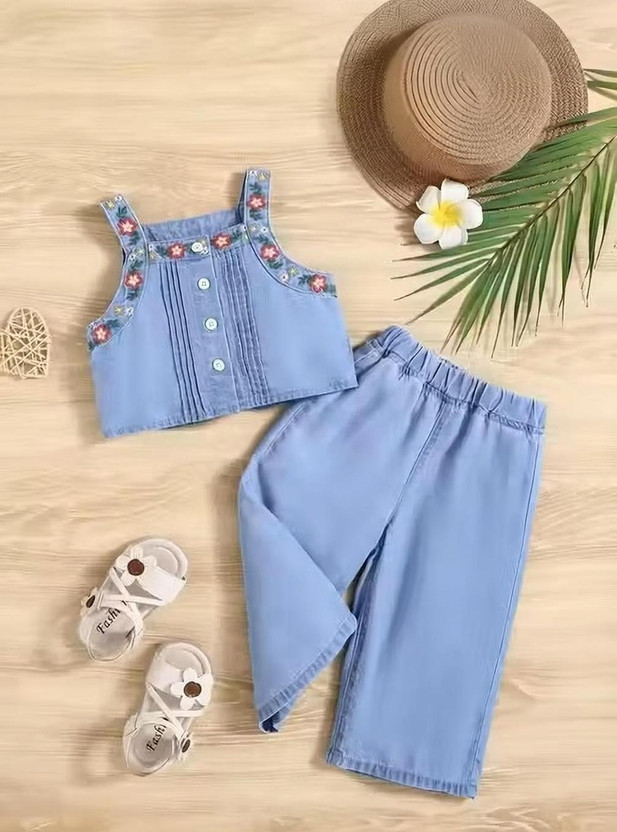 NewNexus NewNexus Baby Girls Casual Top Pant(light blue) - Flipkart Deal