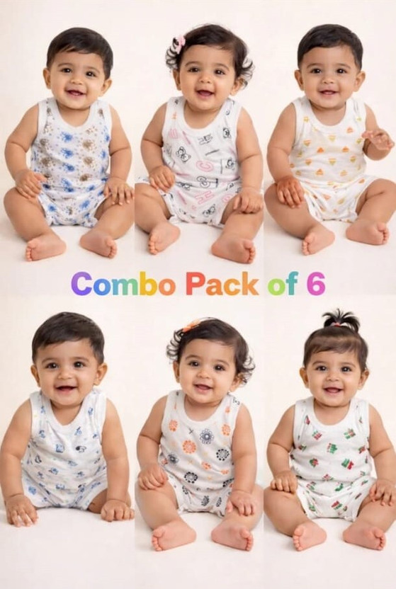 Vfirst Baby Boys & Baby Girls Casual Vest Shorts(Multicolor)