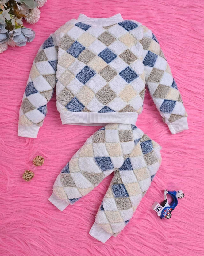 RIMJHIM CREATION Baby Boys & Baby Girls Casual Sweatshirt Pyjama(Cream)