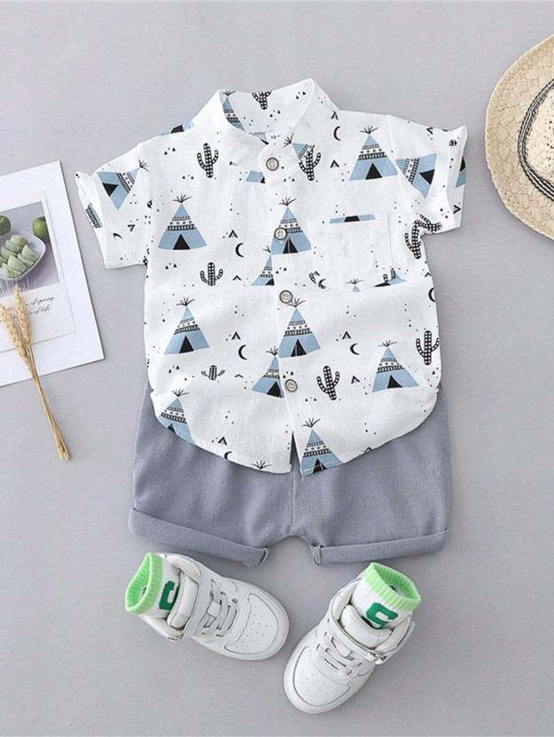 StileVerona StileVerona Baby Boys Party(Festive) Shirt Shorts(Gray) - Flipkart Deal