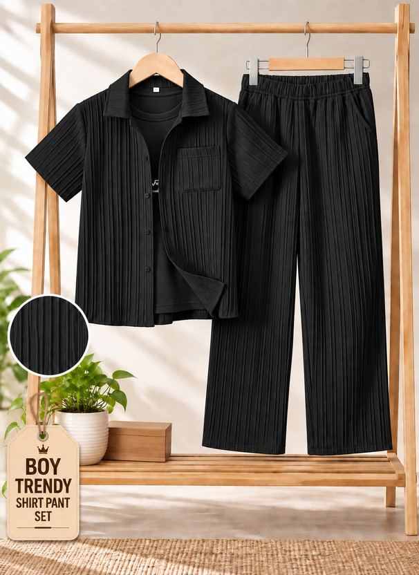 HARI HARI TRENDZ CLOTHING Boys Casual Shirt Pyjama(BLACK, Pack of 2) - Flipkart Deal