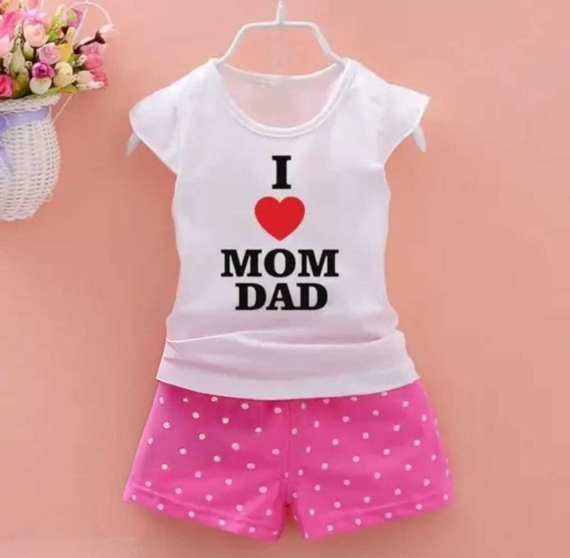 Online Online Loot Store Baby Girls Casual T-shirt Shorts(White, Pink) - Flipkart Deal