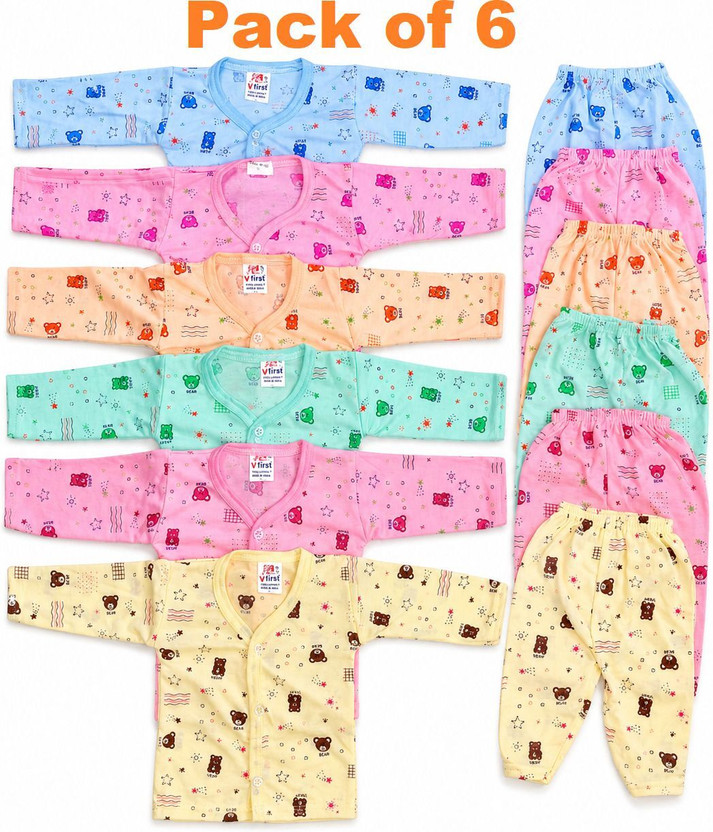 Afirst Afirst Baby Boys & Baby Girls Casual Top Pyjama(Multicolor, Pack of 1) - Flipkart Deal