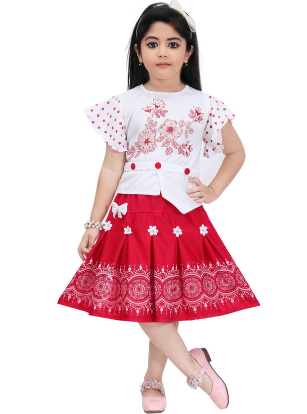 MILILIAM MILILIAM Girls Midi/Knee Length Casual Dress(Multicolor, Half Sleeve) - Flipkart Deal