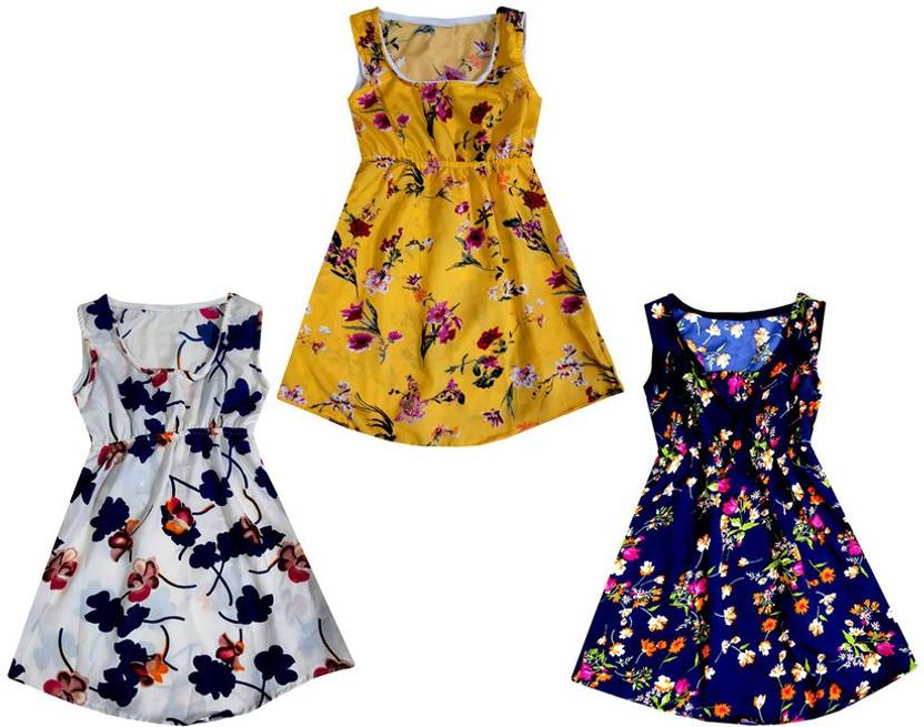 Indistar Girls Below Knee Casual Dress Price In India Buy Indistar 