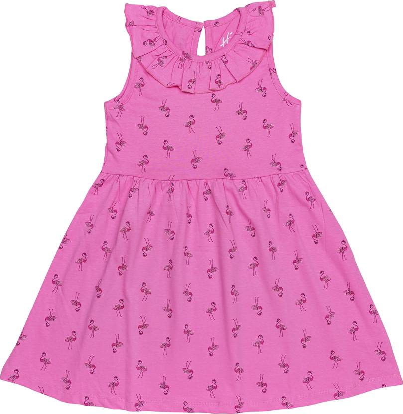 Girls Midi/Knee Length Casual Dress