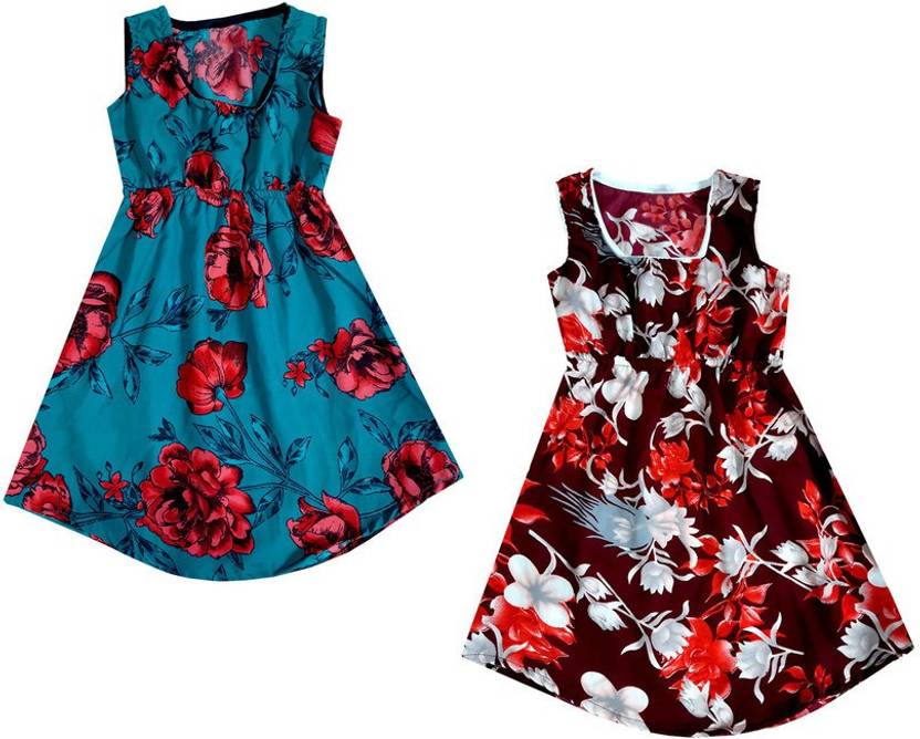Indistar Girls Below Knee Casual Dress Price In India Buy Indistar 