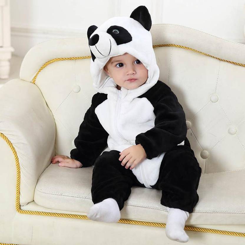 Beautiful Romper For Newborn Baby Boy In Fleece Stuff Grey Color main image 1