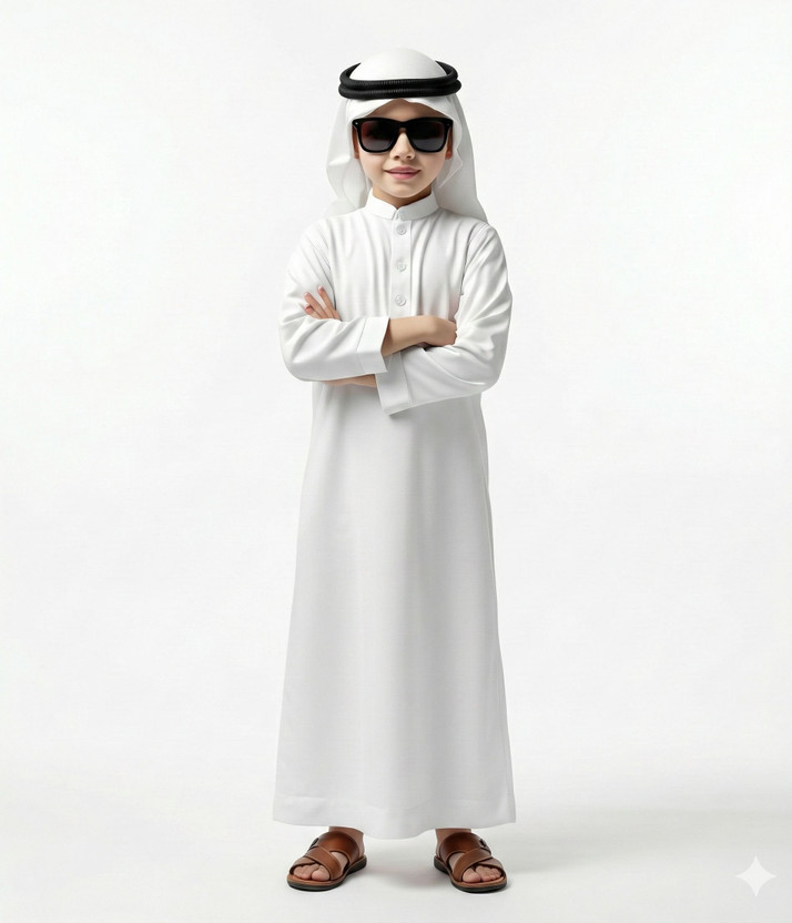 nadwi garments Boys Festive & Party, Wedding, Casual, Formal Dupatta and Pyjama Set(White Pack of 1)