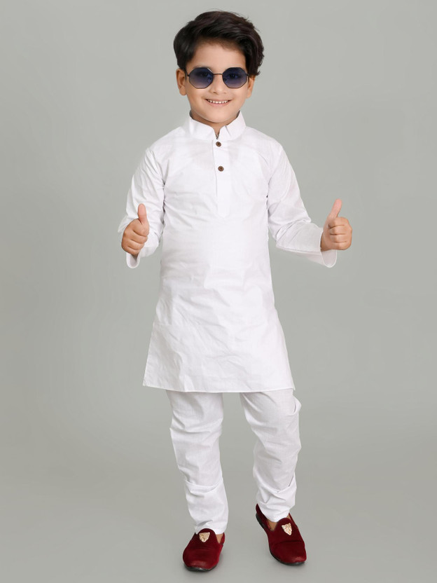 Royall Collection Baby Boys Festive & Party Kurta and Dhoti Pant Set(White Pack of 1)