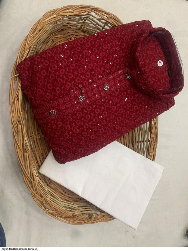 DIAMOND DIAMOND CLUSTER Boys Wedding Kurta and Pyjama Set(Maroon Pack of 1) - Flipkart Deal