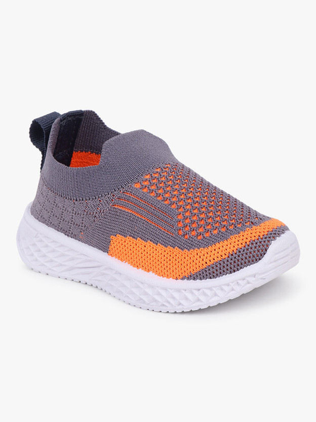 Superminis Boys & Girls Slip on Sneakers(Orange, 5-6 Years)