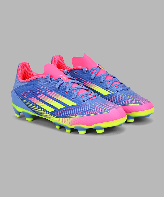 ADIDAS Boys Lace Football Shoes(Blue, 8-9 Years)