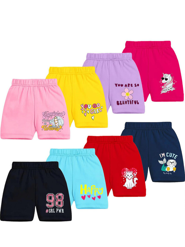 Kuchipoo Kuchipoo Short For Girls Casual Printed Cotton Blend(Multicolor, Pack of 8) - Flipkart Deal