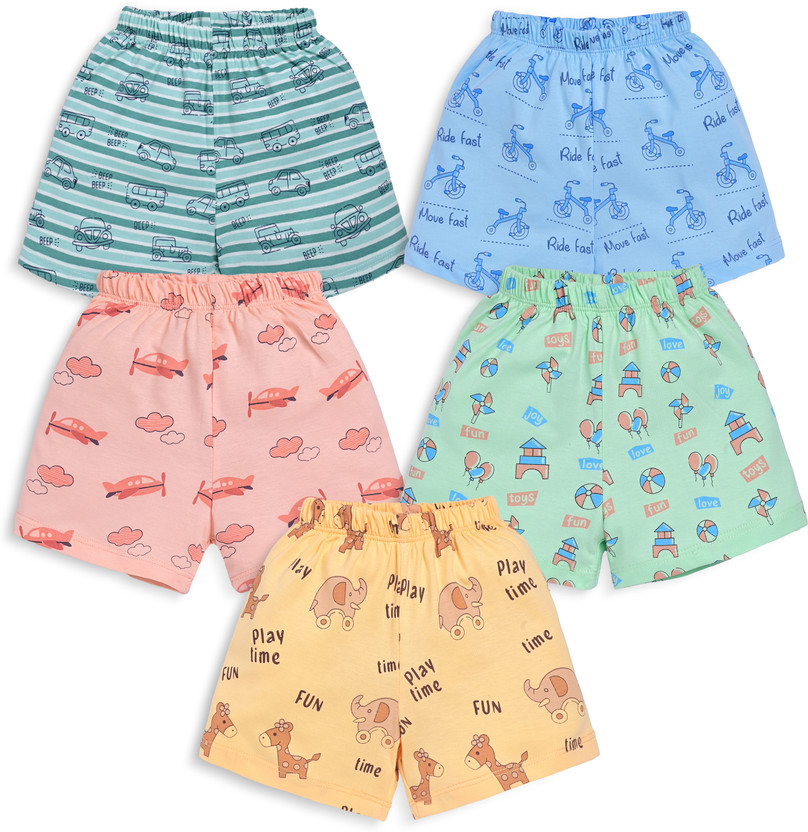 LuvLap LuvLap Short For Baby Boys & Baby Girls Casual Printed Cotton Blend(Multicolor, Pack of 5) - Flipkart Deal