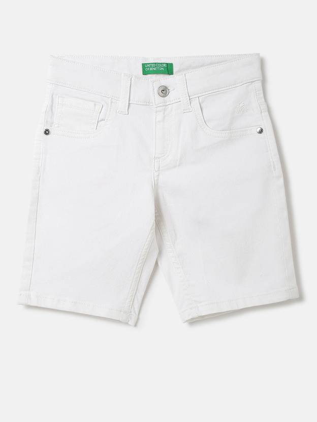 united colors of benetton solid casual shorts